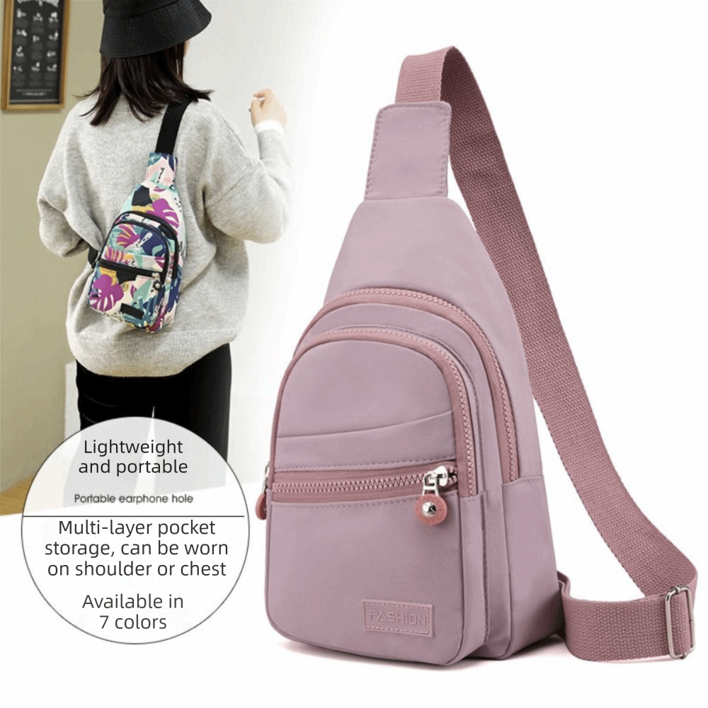 Sling Backpack Shoulder - Нейлоновая женская нагрудная сумка-слинг с водонепроницаемой